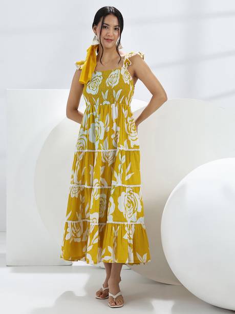 LIBAS Women Printed Flared Kurta