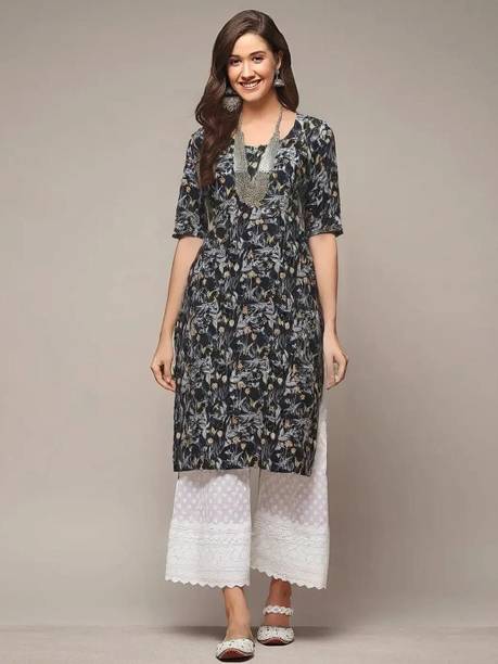 Anouk Rustic Printed Crepe Straight Kurta for Women