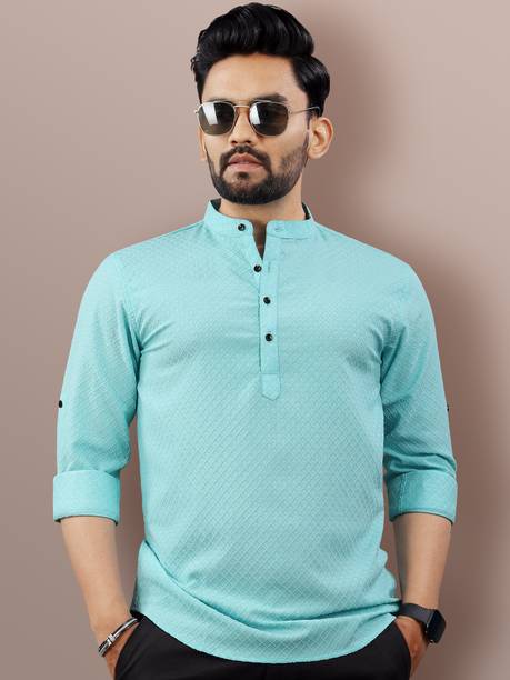 VeBNoR Men Self Design Straight Kurta