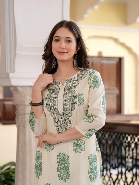 Koito Printed Pure Cotton Straight Kurta for Women