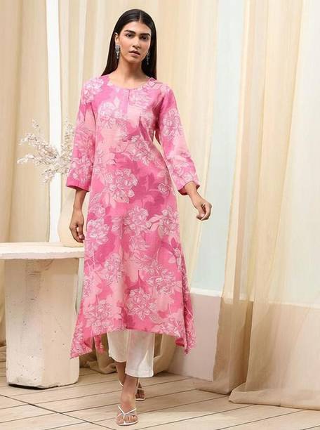 Printed Viscose Rayon Straight Kurta for Women