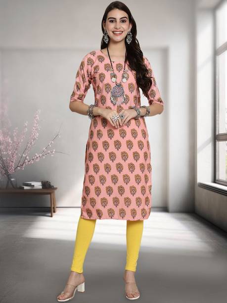 Anouk Rustic Printed Crepe Straight Kurta for Women
