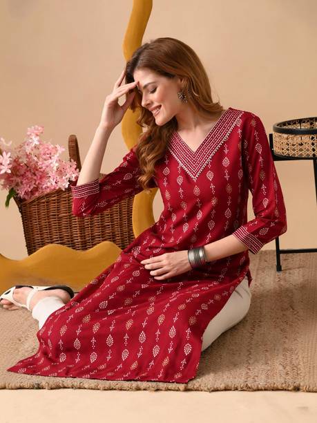 Floral Chanderi Kurti
