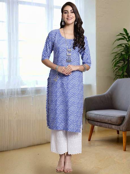 Printed Crepe Straight Kurta for Women