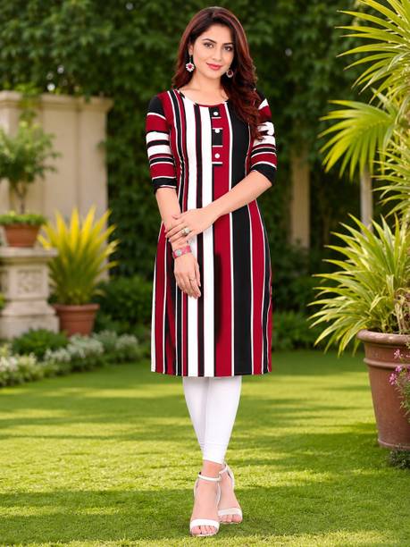 Anmi Printed Crepe Straight Kurta for Women