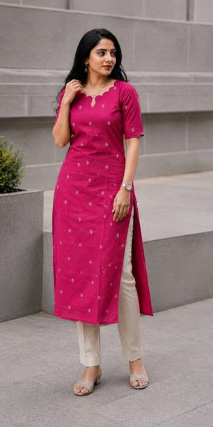 Printed Pure Cotton Straight Kurta for Women