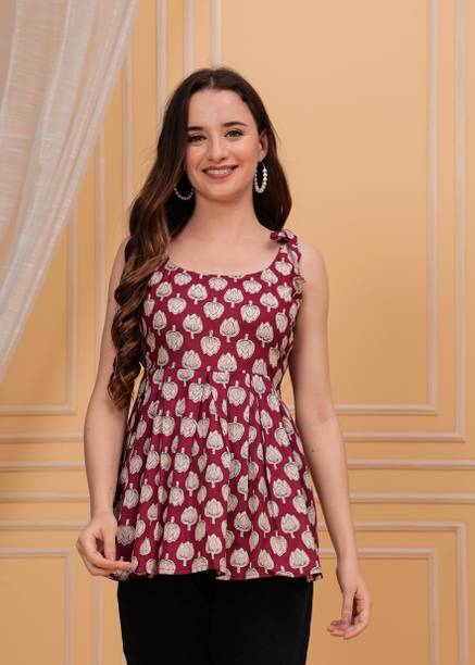 UT Venero Women Printed Pure Cotton Flared Kurta