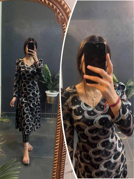 Women Printed Georgette A-line Kurta
