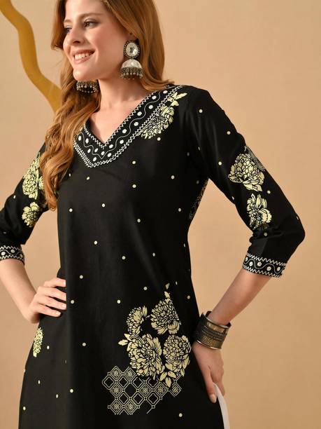 Printed Silk Kurti
