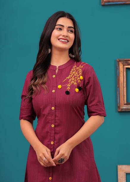 Floral Chanderi Kurti