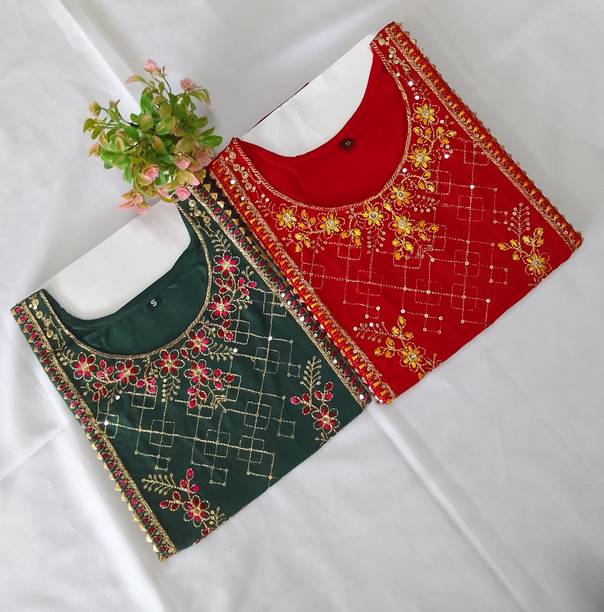 Pack of 2 Women Floral Print Viscose Rayon Straight Kurta