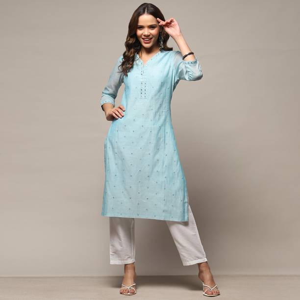 Self Design Polyester A-line Kurta for Women