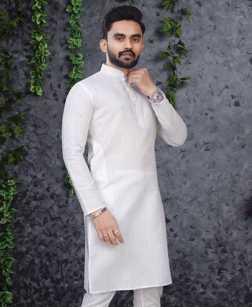 CELLUX Men Striped Straight Kurta