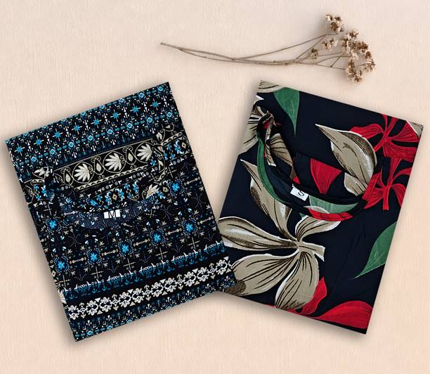 RITOSA Women Geometric Print, Floral Print A-line Kurta