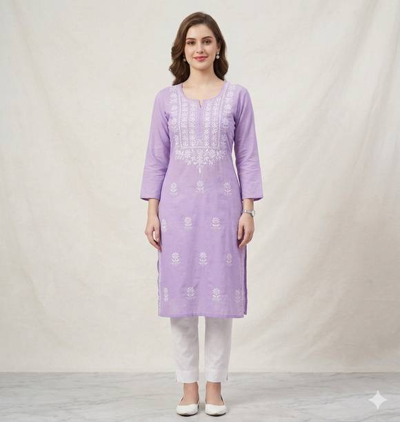 Zamdaa Women Embroidered Straight Kurta