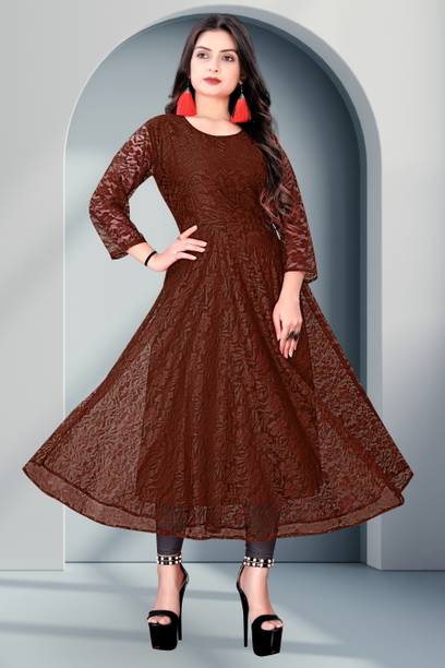 Lakshya Fashion Mart Women Self Design Anarkali Kurta