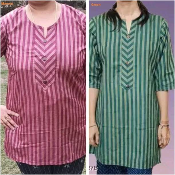 TANISHQ FASHION Women Striped A-line Kurta