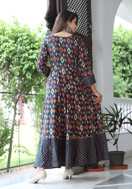 DARVIKAA COLLECTION Women Printed Gown Kurta - Image 2