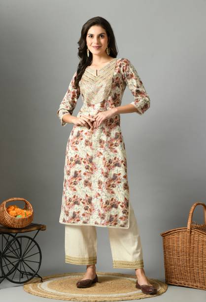 Abstract Pure Cotton Straight Kurta for Women