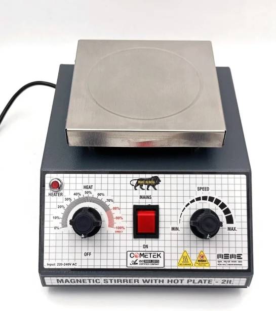 COMETEK Magnetic Stirrer With Hot Plate - 2 Litres Heating Lab Hot Plate with Stirrer
