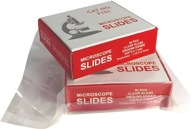 Rossify Microscope Glass Slides 25x75 mm (Pack of 50) Standard Slide