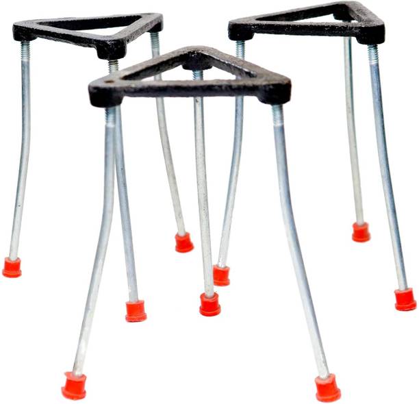 RLK Enterprises Tripod iron stand, bunsen burner support stand with wire gauge,size 6"x4" inches Laboratory Tripod Stand
