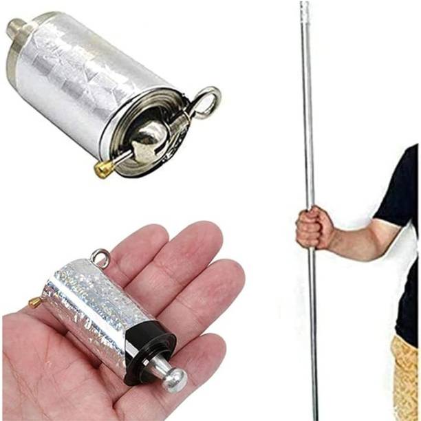 Hudioo Magic Stick Silver Appearing Cane Metal Steel Stick Stretchable Extendable Stick Lacrosse Stick