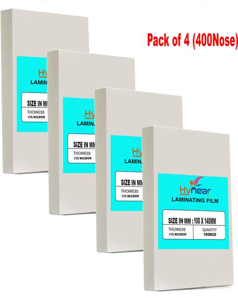 HYNEAR Lamination Pouch (ID Cards Size 100mmX140mm) Thermal Transparent Waterproof Large Card Laminating Sheet