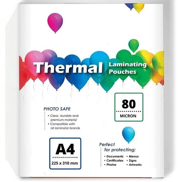 CAMPIO Lamination Pouch A4 Size Clear Glossy Thermal Transparent Waterproof Film A4 Laminating Sheet