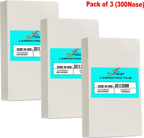 HYNEAR Lamination Pouch (Large ID Cards 205mmX255mm) Thermal Transparent Waterproof Large Card Laminating Sheet