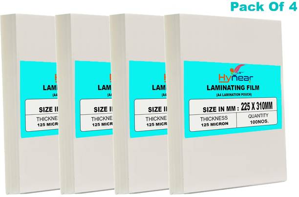 HYNEAR A4 Laminating Pouches Clear Glossy Waterproof Ideal for Certificates & Documents A4 Laminating Sheet