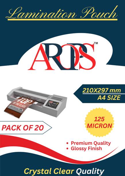 ARORASTATIONERS A4 Lamination Pouch 125 Micron– Glossy Finish, Hot Lamination A4 Laminating Sheet