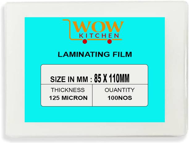 WOW Kitchen Lamination Pouch (ID Card Size 85mmX110mm) Thermal Transparent Waterproof Laminating Sheet
