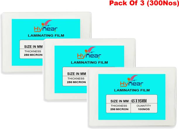 HYNEAR Lamination Pouch (ID Cards Size 65mmX95mm) Thermal Transparent Waterproof ID Badge Laminating Sheet