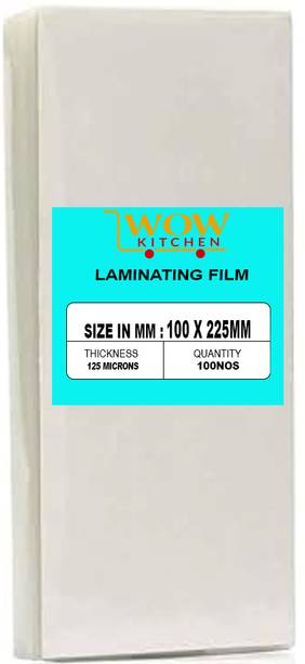 WOW Kitchen Lamination Pouch (ID Card Size 100mmX225mm) Thermal Transparent Waterproof Laminating Sheet