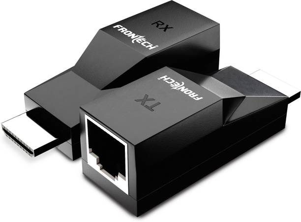Frontech HDMI Extender 30M | Full HD 1080p@60Hz | HDMI over Cat5e/Cat6 | Plug & Play | Wireless USB Lan Adapter compatible with Windows
