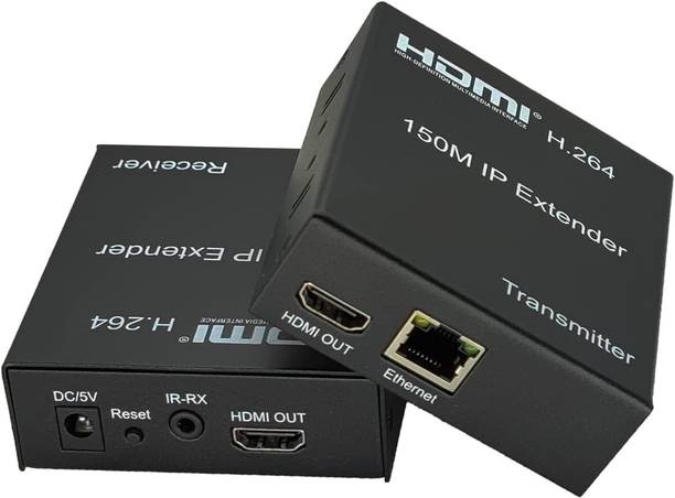 RuhZa HDMI 150M IP Extender Via RJ45 Ethernet Network Cat6 Cat 6 7 Cable Extension Wired Ethernet Lan Adapter compatible with Windows
