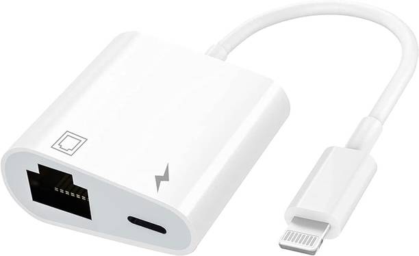 ELECTRO WOLF 8 Pin Lightning to Ethernet RJ45 Network with Charge Port Lan Adapter