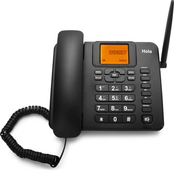 HOLA F1004G(Black) Cordless Landline Phone