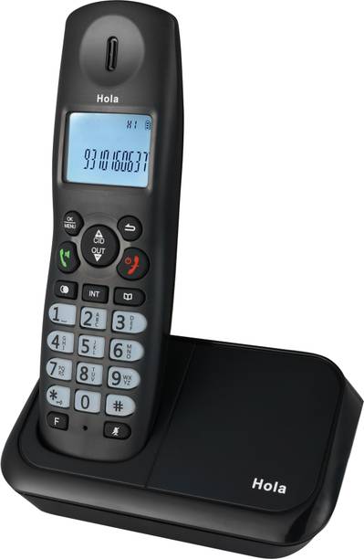 HOLA TC 700 Cordless Phone Black Cordless Landline Phone