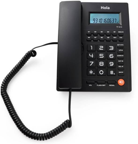 HOLA TF_640 Corded & Cordless Landline Phone with Answering Machine
