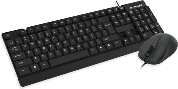 LAPCARE E9 Wired Combo-Wired Keyboard and Mouse Set-USB, Ergonomic Design Combo Set