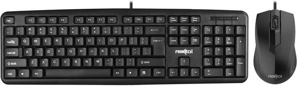 Frontech FT-1692 Wired Membrane Keys Keyboard and Mouse Combo Combo Set