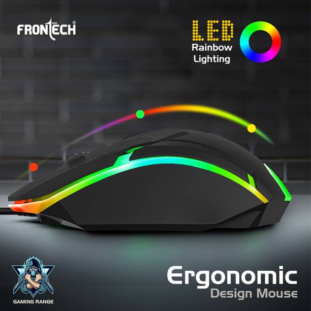 Frontech KB-0040 Wired Gaming Combo Keyboard and Optical Mouse| RGB Backlight | 104 Keys Combo Set