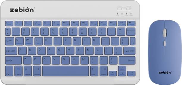 zebion G2800 Mini Keyboard & Mouse Combo (Type-C Rechargeable with 150Hr Worktime, Bluetooth Standard Multi-device Keyboard Compatible with Desktop, Laptop, Tablet, iPad, Mac