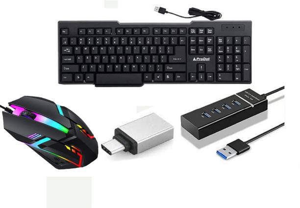 RSG 3HCR - KEYBOARD,RGB MOUSE,USB HUB 3.0, USB TYPE C OTG Combo Set