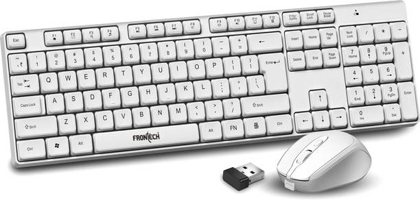 Frontech 2.4Ghz Wireless Keyboard and Mouse|104 Keys|1600 DPI|KB-0031| Combo Set
