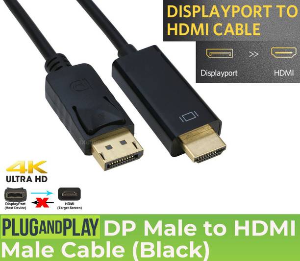 GoodsBazaar  TV-out Cable DP Display Port Male to Hdmi Male Cable Video Audio DP DisplayPort HDMI Adapter