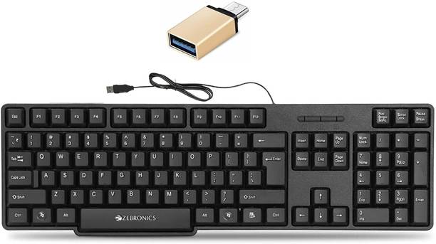 ZEBRONICS K20 Keyboard & C-OTG (Set of 2) Combo Set