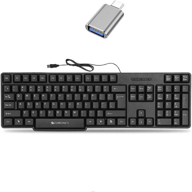 ZEBRONICS K20 Keyboard, C-OTG .(Set of 2). Combo Set